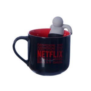 10025110 CANECA 350ML C/INFUSOR P/ CHA NETFLIX