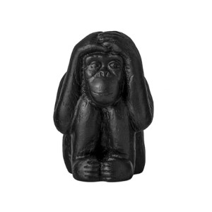 16837-B ESCULTURA MACACO NAO OUCO PRETO 13X10X8CM