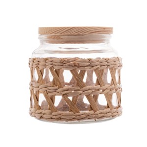 29122 POTE C/TAMPA EM MADEIRA SISAL 520ML