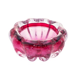 4877 CENTRO DE MESA DECORATIVO ITALY ROSA 16X8CM