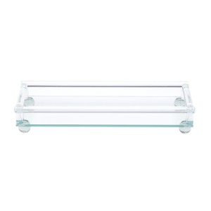 25904 BANDEJA DECORATIVA VIDRO C/PE RETANGULAR 33X12X6CM