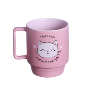 10024371 CANECA TINA 400ML I LOVE CATS