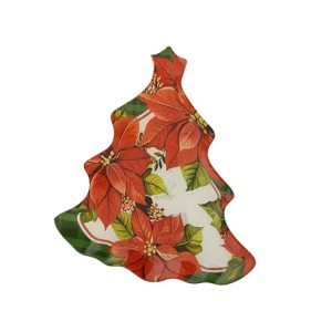 001-167 PRATO DECORATIVO ARVORE NATAL 25X25CM