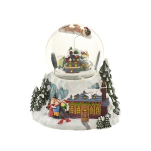 185-056 BOLA AGUA NATALINA COM SOM E LUZ 19X19X18CM