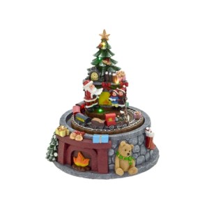 185-060 CENARIO NATAL COM LUZ SOM E MOVIMENTO 18X18X21CM