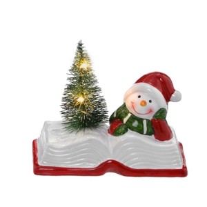 654-030 BONECO DE NEVE COM LUZ 13X6X11CM