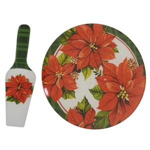 001-168 PRATO PARA BOLO COM ESPATULA 30X30CM