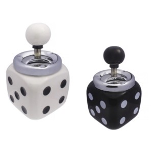 0081 CINZEIRO CERAMICA DADO BRANCO/PRETO