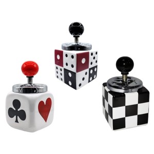 006-1 CINZEIRO CERAMICA DOMINO/XADREZ/NAIPES