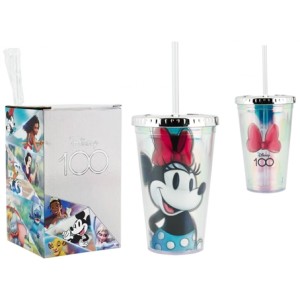 DQH046-MK9 COPO MINNIE COM CANUDO 450ML