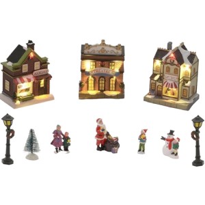 501-039 JOGO 3 VILAS NATALINAS COM LUZ