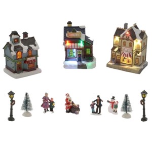 501-040 JOGO 3 VILAS NATALINAS COM LUZ