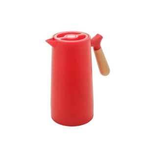 28855 GARRAFA TERMICA C/CABO MADEIRA NORDICA VERMELHA 1 L