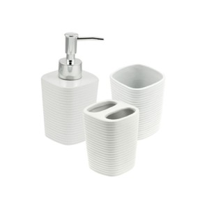 60678 CONJ 3PCS P/BANHEIRO BRANCO