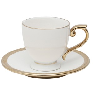 25112 CONJ 6 XICARAS CAFE PORCELANA C/PIRES PADDY 90ML