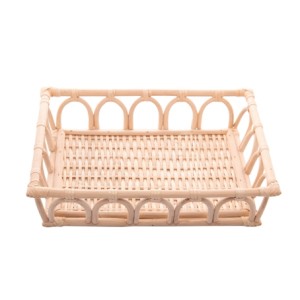29499 BANDEJA DECORATIVA DE RATTAN NATURE 31X24X7CM