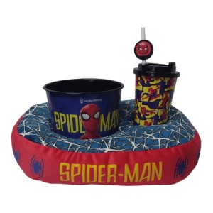 10065189 KIT ALMOFADA PIPOCA INFANTIL FIBRA VELUDO SPIDER MAN