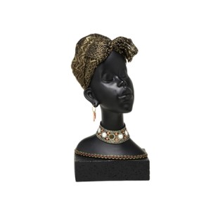 212-113 CABECA AFRICANA DECORATIVA 18,5X17,5X35CM