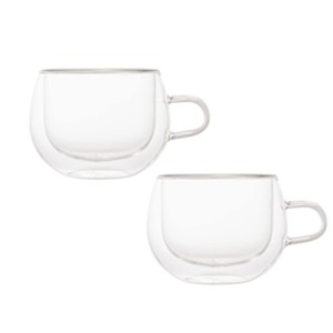 1851 CONJ 2 XICARAS P/CAFE E CHA DUPLA PAREDE 240ML