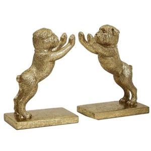 17469 APARADOR DE LIVROS CACHORROS DOURADO