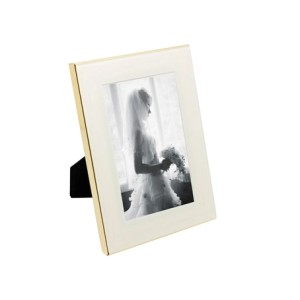 29322 PORTA RETRATO DE ACO INOX BRANCO 10X15CM