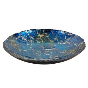 28918 CENTRO DE MESA DECORATIVO DE VIDRO CARRARA 40X7CM