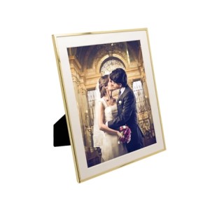 29319 PORTA RETRATO DE ACO INOX BASIC DOURADO 20X25CM