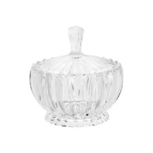 25530 POTICHE DECORATIVO CRISTAL DE CHUMBO GENEVA 17X18CM