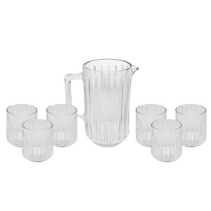 29434 CONJ 7 PECAS JARRA COM 6 COPOS BANGKOK 1,45L/300ML