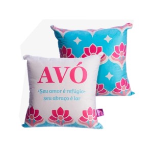 10065174 ALMOFADA FIBRA VELUDO 40X40CM AVO AZULEJO