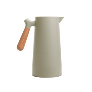 20611 GARRAFA TERMICA COM CABO DE MADEIRA E TERMOMETRO NORDICA MENTA 1L