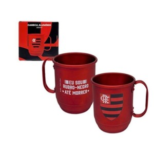 804033 CANECA ALUMINIO 500ML FLAMENGO