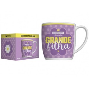 401146 CANECA PORCELANA 360 ML FAMILIA - GRANDE FILHA