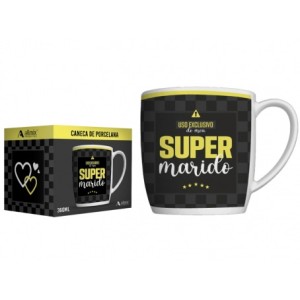 401145 CANECA PORCELANA 360 ML FAMILIA - SUPER MARIDO