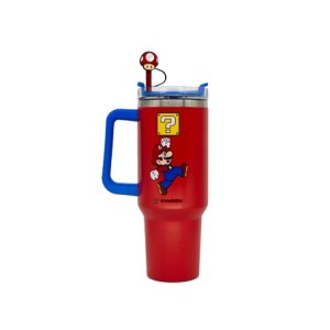 10025746 CANECAO TUMBLER C/PINGENTE 1,15LT SUPER MARIO