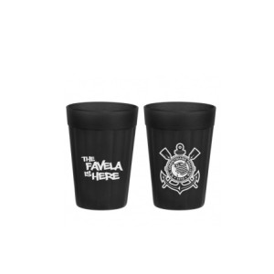 20103339 COPO AMERICANO PRIME 190 ML CORINTHIANS PRETO COM 2PCS