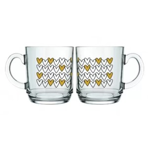 5909417 CANECA LOVE GOLD 300 ML- CORACAO DOURADO