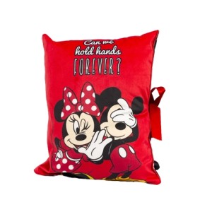 10065132 ALMOFADA FORMATO CARTA LACO MINNIE E MICKEY MOUSE 30X30CM
