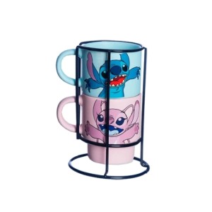 10025653 KIT CANECAS EMPILHAVEIS STITCH NAMORADOS