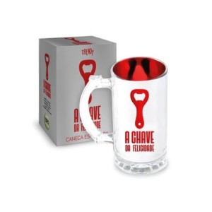 EM-156 CANECA ESPELHADA 500ML PARA CERVEJA A CHAVE
