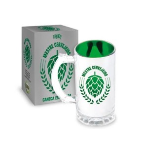 EM-158  CANECA ESPELHADA 500ML PARA CERVEJA MESTRE CERVEJEIRO