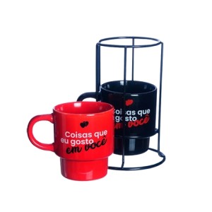 10025678 KIT CANECAS 180ML EMPILHAVEIS GOSTO EM VOCE