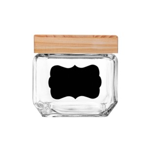 20788 POTE COM TAMPA DE PINUS E ADESIVO CUSTOMIZAVEL 800ML