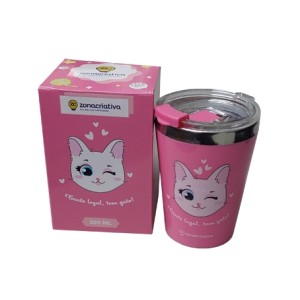 10025721 COPO VIAGEM SNAP 300ML I LOVE CATS