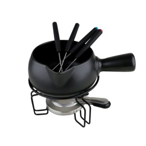 27971 APARELHO DE FONDUE PARA QUEIJO 08 PECAS 15X23X19CM PRETO