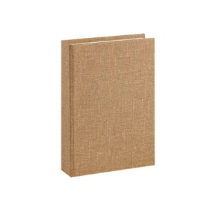 13593 LIVRO CAIXA MDF COM REVETIMENTO EM LINHO 18X25X4CM