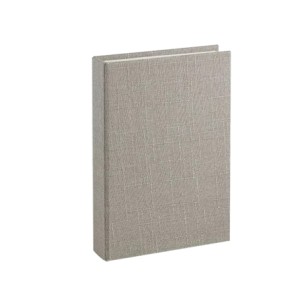13594 LIVRO CAIXA  MDF COM REVETIMENTO EM LINHO 20X28X4CM