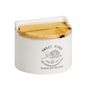 18020 SALEIRO P/PAREDE C/TAMPA MADEIRA SWEET HOME BRANCO 620ML