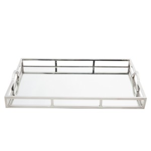 27053 BANDEJA ACO INOX C/ESPELHO 56X36X7CM