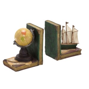 466-036 JOGO PORTA LIVROS 29X9,5X15CM DECORATIVO